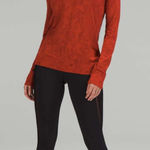 Lululemon  Swiftly Relaxed Long Sleeve Shirt Mosaic Multiply Cayenne Red Merlot 8 Photo 0