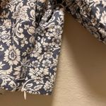 Anthropologie O.P.T Blue & White Floral Puff Sleeve Cropped Top Size Large NEW Photo 3