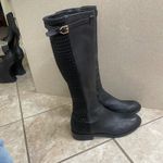 Cole Haan  lexi grand Black Leather Knee High Boots  Zip Buckle Women's 9.5 Photo 2