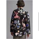 Size S//By Anthropologie Whimsical Animal Print Sweater Coat Black Photo 1
