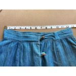 Vintage Denim Wrap Around Skirt Wooden Barrel Button XS/S SEE MEASUREMENTS Blue Photo 8