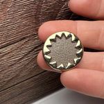 House of Harlow  Sunburst Gold Tone Large Round Button Stud Pierced Earrings Photo 7