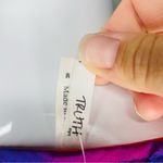 Truth tie dye rainbow balloon sleeve button front cropped shirt / top festival m Blue Size M Photo 5