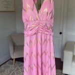 India Boutique Mini Dress Metallic Tie Back Halter Festival Summer Wedding Event Pink Photo 1