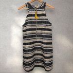 Judith March  the Little Jacquard High Neck Shift Dress in Black Sz‎ L Photo 6