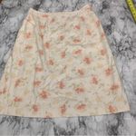 J.Jill  Floral Print Skirt 100% Cotton Pastel Yellow Size 12 Vintage 90s Photo 3