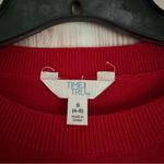 Time And Tru  Women's Red Long Sleeve Hearts Sweater Photo 6