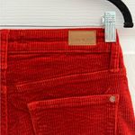 Judy Blue High Rise Button Fly Red Rust Corduroy Ankle Straight Pants Size 9/29 Photo 3