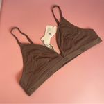 UGG  Francis Bralette Taupe Brown Size L NWT Wireless Soft Photo 3