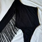 SheIn Fringe Bodysuit Black Photo 1