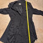 Pretty Good  Y2K MallGoth Grunge Black lace button up Blouse Size Large Photo 5