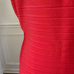 Herve Leger Hervé Léger Off Shoulder Tomato Red Bandage Dress $990 XL Photo 5