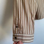 Everlane NWT Woven PJ Top Brown Stripe Button Down Shirt Cotton Sz M Photo 4