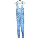 Lilly Pulitzer  Paulina Jumpsuit Blue Lets Mango Womens Medium Sleeveless Photo 3