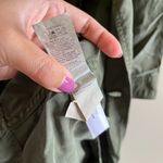 Lucky Brand Military Style Green Short Trench Coat Double Breasted Womens Sz XS Photo 2