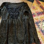 Free People xs black sparkly blouse Photo 3