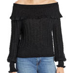 Free People  Crazy in Love Ruffle Off the Shoulder Sweater Photo 0