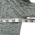 Sundance Teal Seafoam Green Long Sleeve Open Knit Crew Neck Sweater Small Blue Photo 3