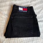 Tommy Hilfiger VINTAGE TOMMY JEANS Slim Jean Black 90s High Rise Back Patch Green Stitch 11 Photo 5