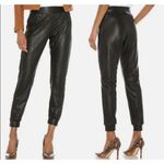 Commando  Joggers Womens Small Faux Vegan Leather Pull On Pants Black Pockets Photo 1
