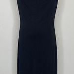 French Curve Black Draped Neck Back V Neck Sz Large Size M Photo 0