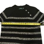 Ralph Lauren  layered cotton blend pullover sweater black white striped size s/p Photo 2