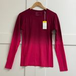 FIGS Salta Seamless Longsleeve Underscrub in Ombre Deep Cranberry, Size Medium Photo 0