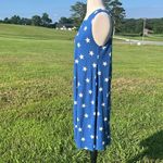July 4 Comfy Blue Knit Stars Swing Dress Photo 3