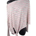 We The Free  Love Lane Long Sleeve Off Shoulder Slouch Top Gray & Coral Women XS Photo 1