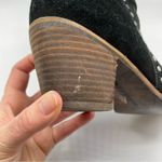 Lucky Brand Black Suede Studded Ankle Boots Stacked Heel Booties Womens 7 Fall Photo 7