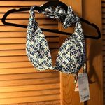 Athleta Aqualuxe print halter bikini top size medium NWT Photo 1