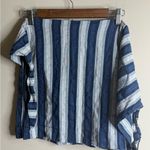 Madewell linen blend striped wrap mini skirt 00 Photo 1