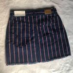 American Eagle New mini denim skirt, stripes pattern, size 0 Photo 6