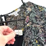 EXPRESS black floral chiffon ruffle flutter sleeve short 3/4 spring romper Photo 5