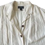 Lane Bryant  silk/linen blend safari blazer white Photo 3