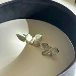 Romantic Gradient Butterfly With Pearls Earrings Gold Photo 0
