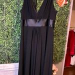Jones Wear Black Plunge Neckline Maxi Sundress Photo 3