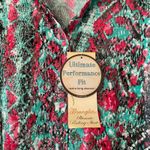 Wrangler NWT  Pink Blue Deadstock Shimmer Snakeskin Button Down Women size Large Photo 2