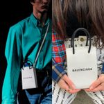 Balenciaga Shoulder Bag Phone Holder 593826 Crossbody Calfskin White Runway Photo 1