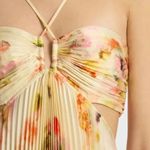 ALC Frank NEW A.L.C. Moira Floral Satin Pleated Halter Cutout Maxi Dress sz 6 Photo 1