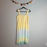 LC Lauren Conrad Lauren Conrad Womens Sun Dress Multicolor Ombre Check Smocked Photo 1