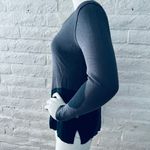 Zac and Rachel  gray sweater with black polka dots size L Photo 6