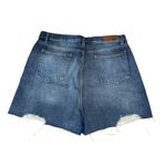 Nasty Gal NWT Organic Denim Distressed High Waist Shorts Blue Size 12 Photo 1