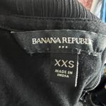 Banana Republic Black V-Neck Blouse Layered Hem, Minimalist, Business Casual, Modern Classic,XXS Photo 3