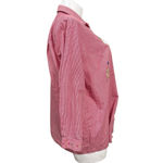Karen Scott II Red Gingham Christmas Embroidered Button Down Shirt Size 1X Photo 5