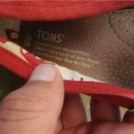 Toms  Women’s Red Cotton Canvas Shoe Size 8 Photo 4
