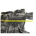 Entro Bandana Print Dress Tie Neck Ruffle Trim Tiered Long Sleeve Mini Casual Photo 4