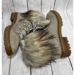 Nine West Gray Faux Suede Fur Trim Hiking Boots Sz 8 NWB Photo 7