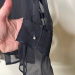 Bottega Veneta  black 100% silk sheer button front blouse sz 42 US 6 Photo 8