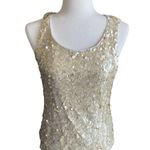 Forever 21 -GOLD SEQUIN TOP-SIZE SMALL Skeeveless, great condition Photo 0